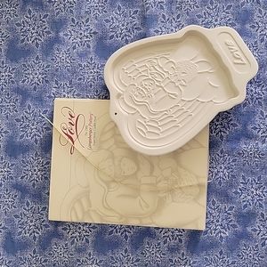 Vintage Longaberger Pottery Love Angel cookie mold